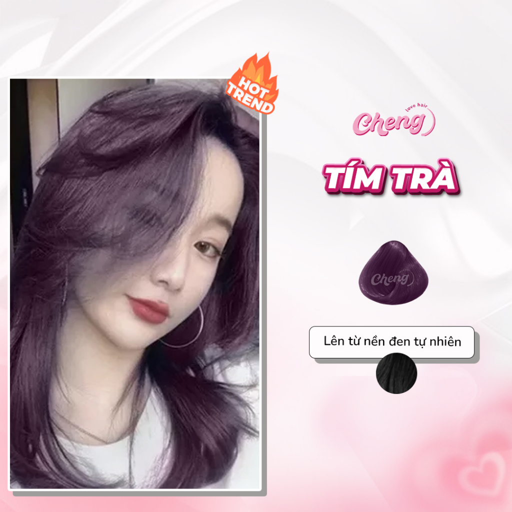 Thuốc Nhuộm Tóc Màu TÍM TRÀ Không Tẩy | Chenglovehair, Chenglovehairs