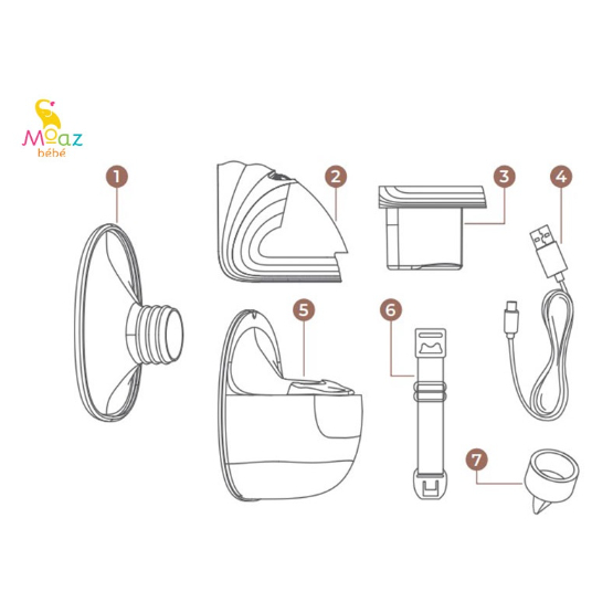 Máy hút sữa không dây Moaz BéBé MB – 052, Máy hút sữa thông minh êm và mượt không đau rát