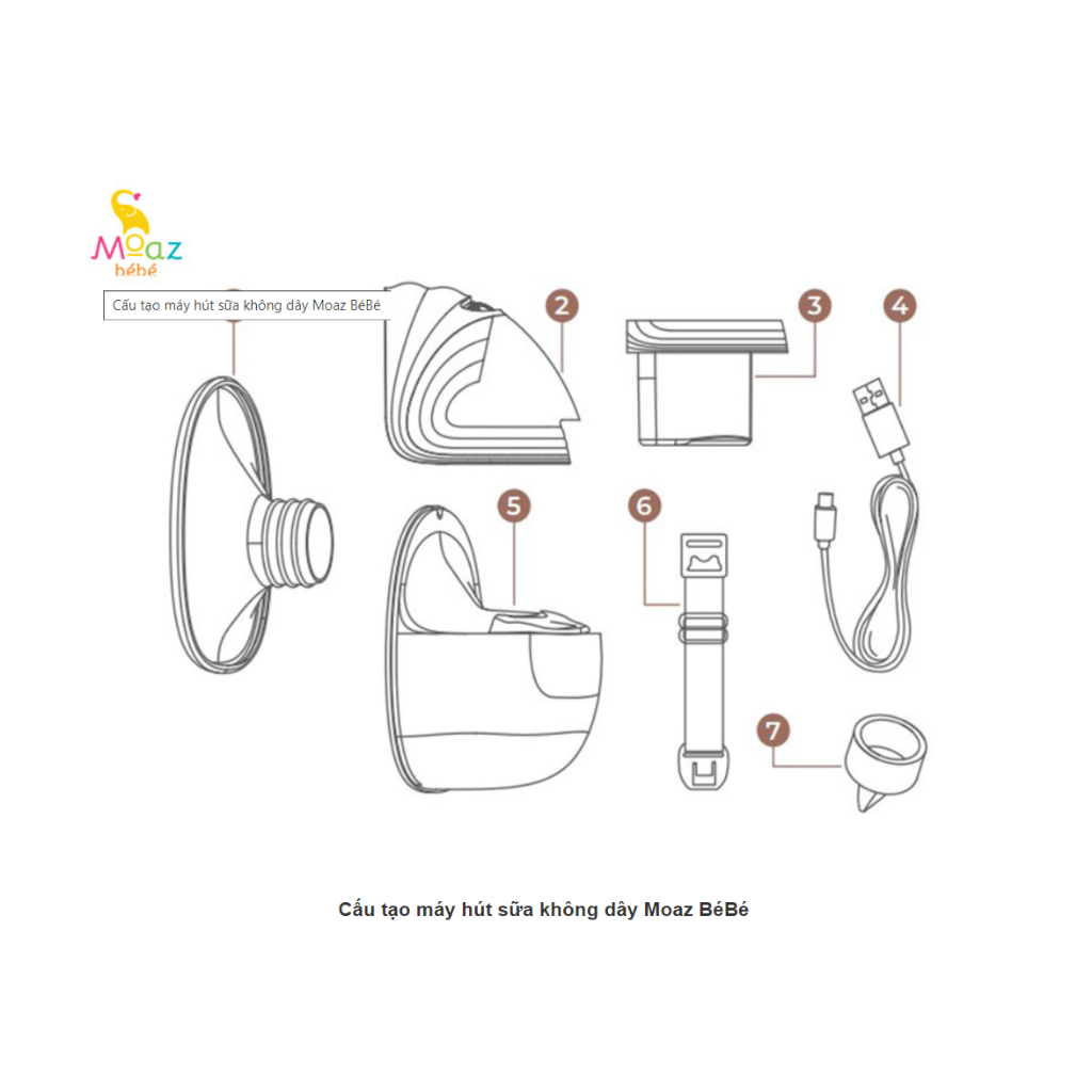 Máy hút sữa không dây Moaz BéBé MB – 052, Máy hút sữa thông minh êm và mượt không đau rát