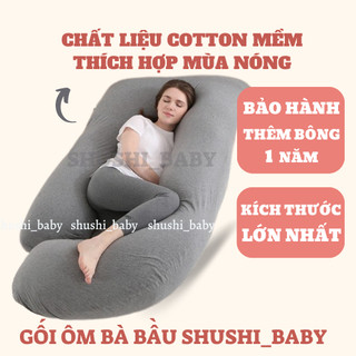 Gối Bầu Chữ U Vải Nhung Mềm Mịn Hàng Cao Cấp