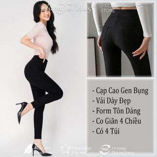 Quần legging loại 1 chất đẹp cạp cao miyuna - quần legging gen bung