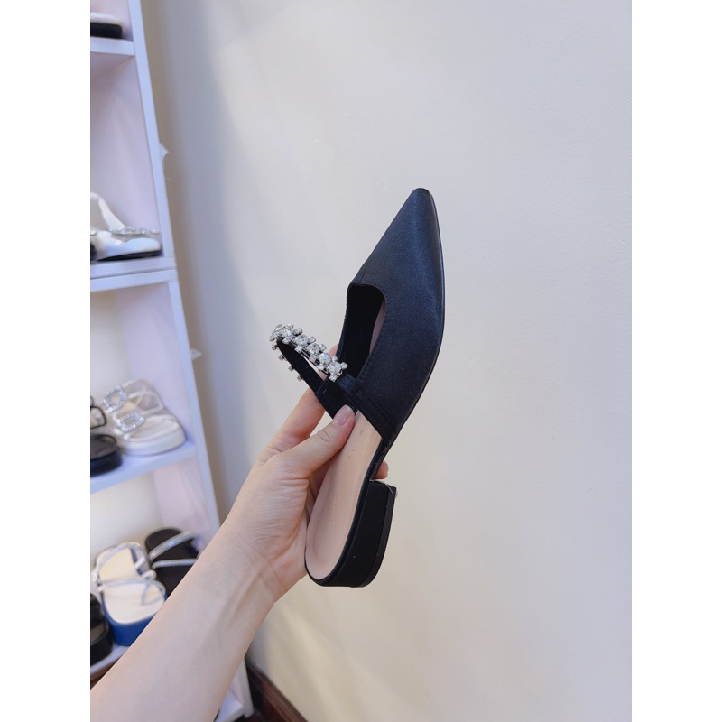 GIÀY VÀ SỤC ĐÍNH ĐÁ HỞ GÓT 2 PHÂN