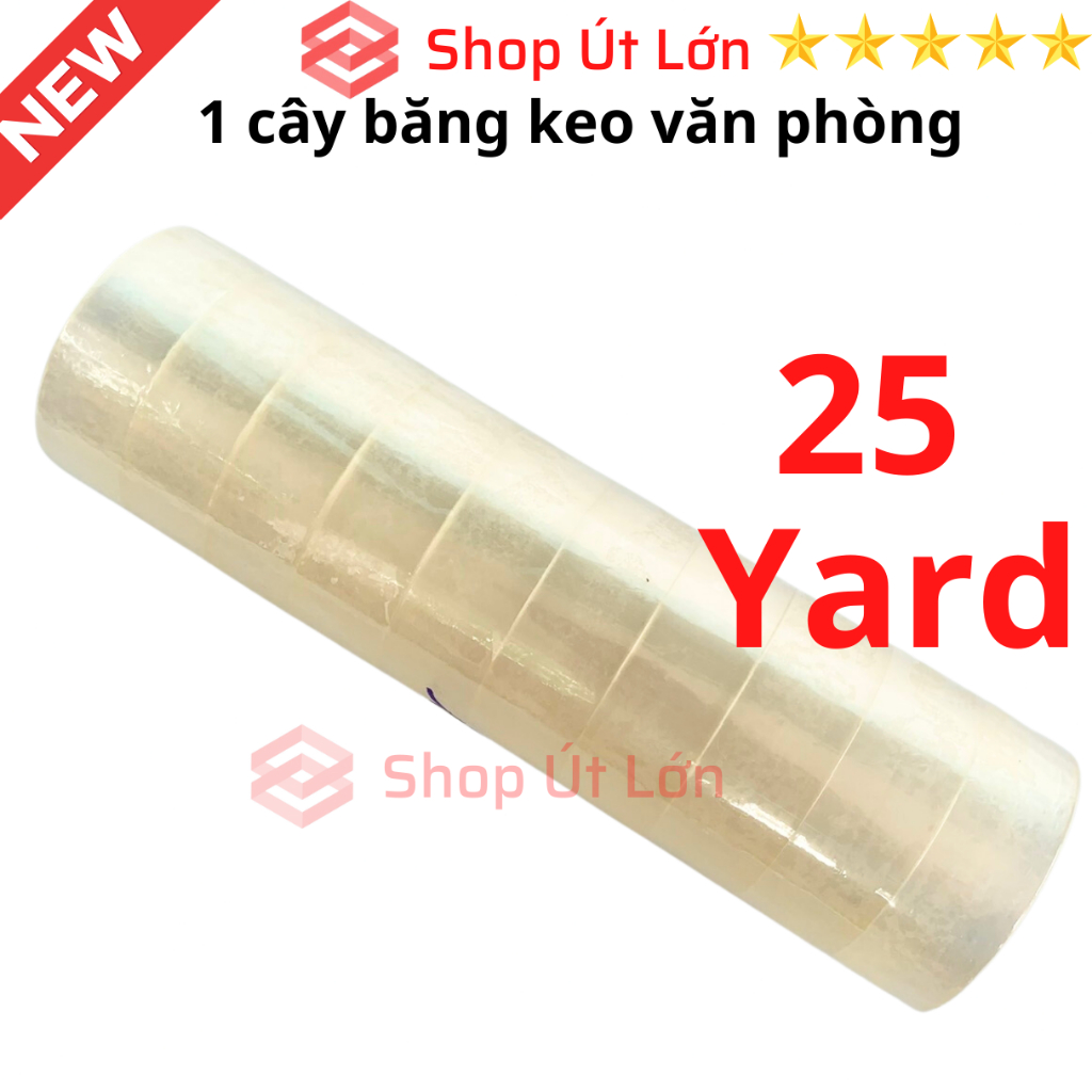 Băng keo trong văn phòng loại nhỏ, 1 cây 10 cuộn rộng 1.8cm, 25yard