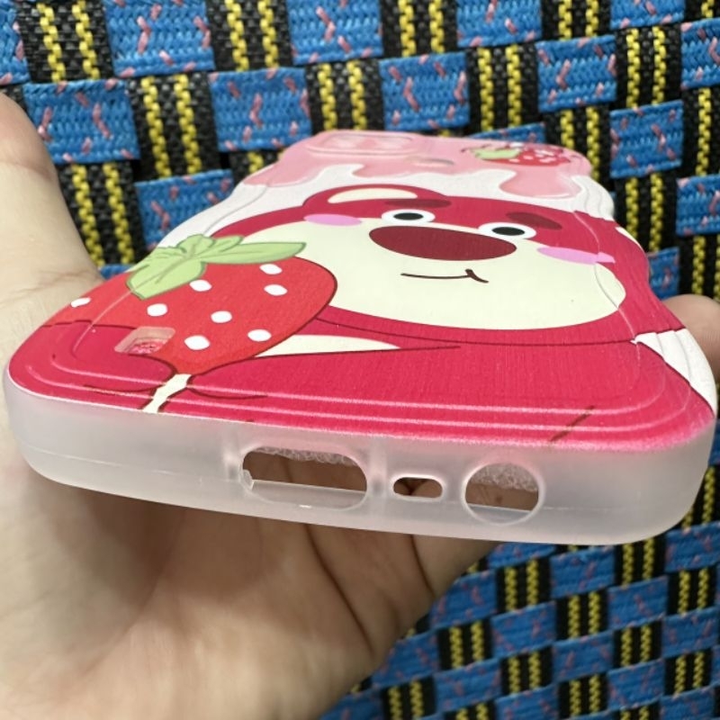 Case ốp lưng Realme C21Y dẻo gấu dâu lotso siêu dễ thương viền lượn sóng bảo vệ camera