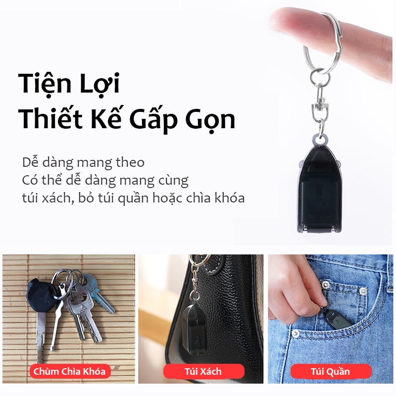 Cắt móng tay gấp gọn đa năng Bấm móng kết hợp móc chìa khóa Cắt móng đa năng