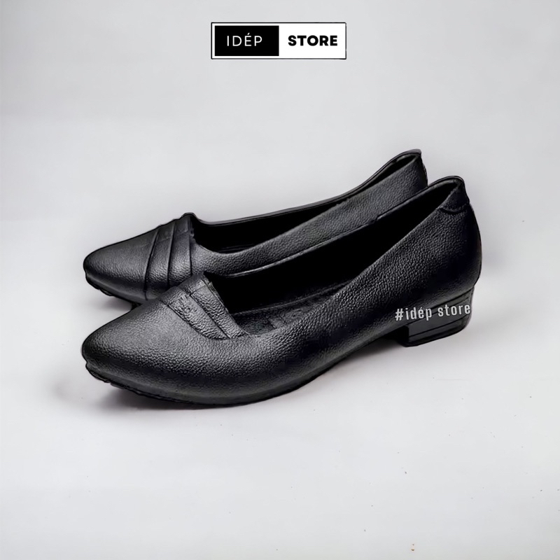 Giày búp bê nhựa dẻo đi mưa đi làm công sở mũi nhọn êm chân chống trơn trượt thời trang 𝐢𝐃𝐄𝐏 𝐆𝐋𝟎𝟓𝟒