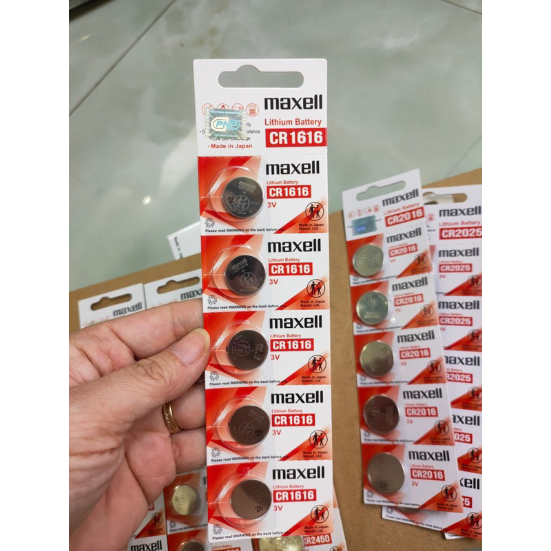 Viên pin Maxell CR2045 / CR1632 / CR1220 / CR1620 / CR1616 lithium 3V made in Japan chính hãng