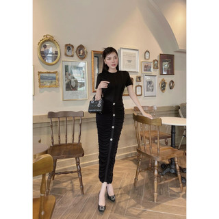 Đầm Body Đính Đá Nhún Thân
