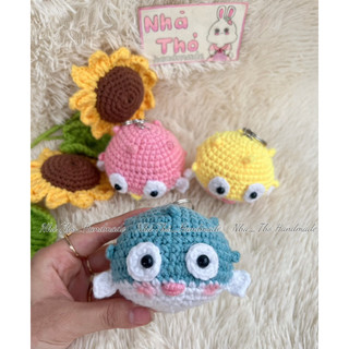 [ Handmade ] Móc khoá len CÁ NÓC 🐡🐡🐡