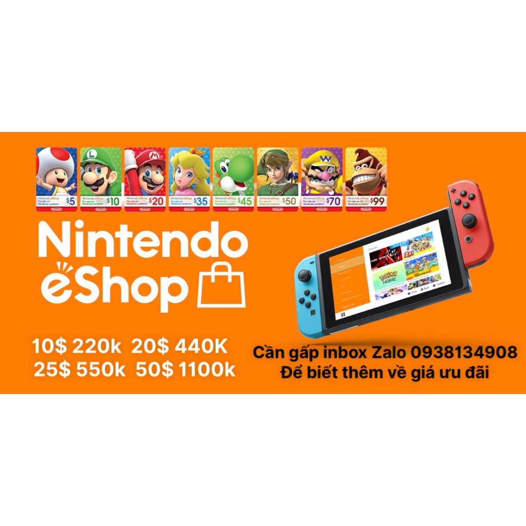 Thẻ Chơi Game Nintendo EShop