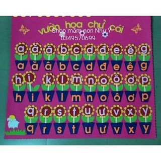 Vườn hoa chữ cái nỉ trang trí mầm non