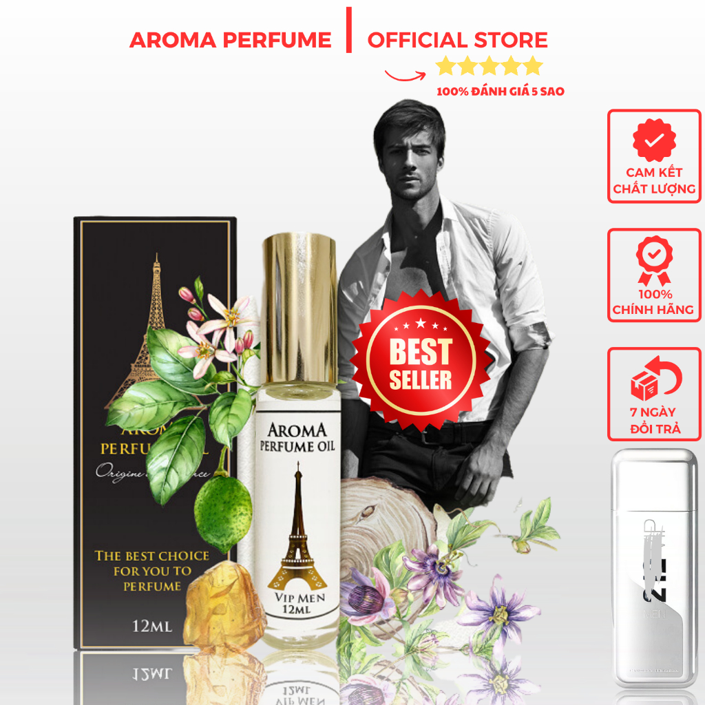 Nước Hoa Pháp Aroma Vip Men Cao Cấp Lịch Lãm Sang Trọng - 12ml
