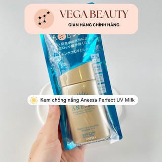   Kem chống nắng ANESSA Perfect UV Milk SPF50+ PA++++ 60ml (bản mới) kiềm dầu, chống trôi tốt