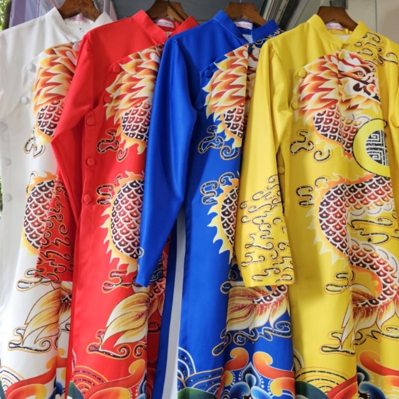 💯Áo dài cách tân nam rồng đẹp ảnh thật 100% giá bán sỉ