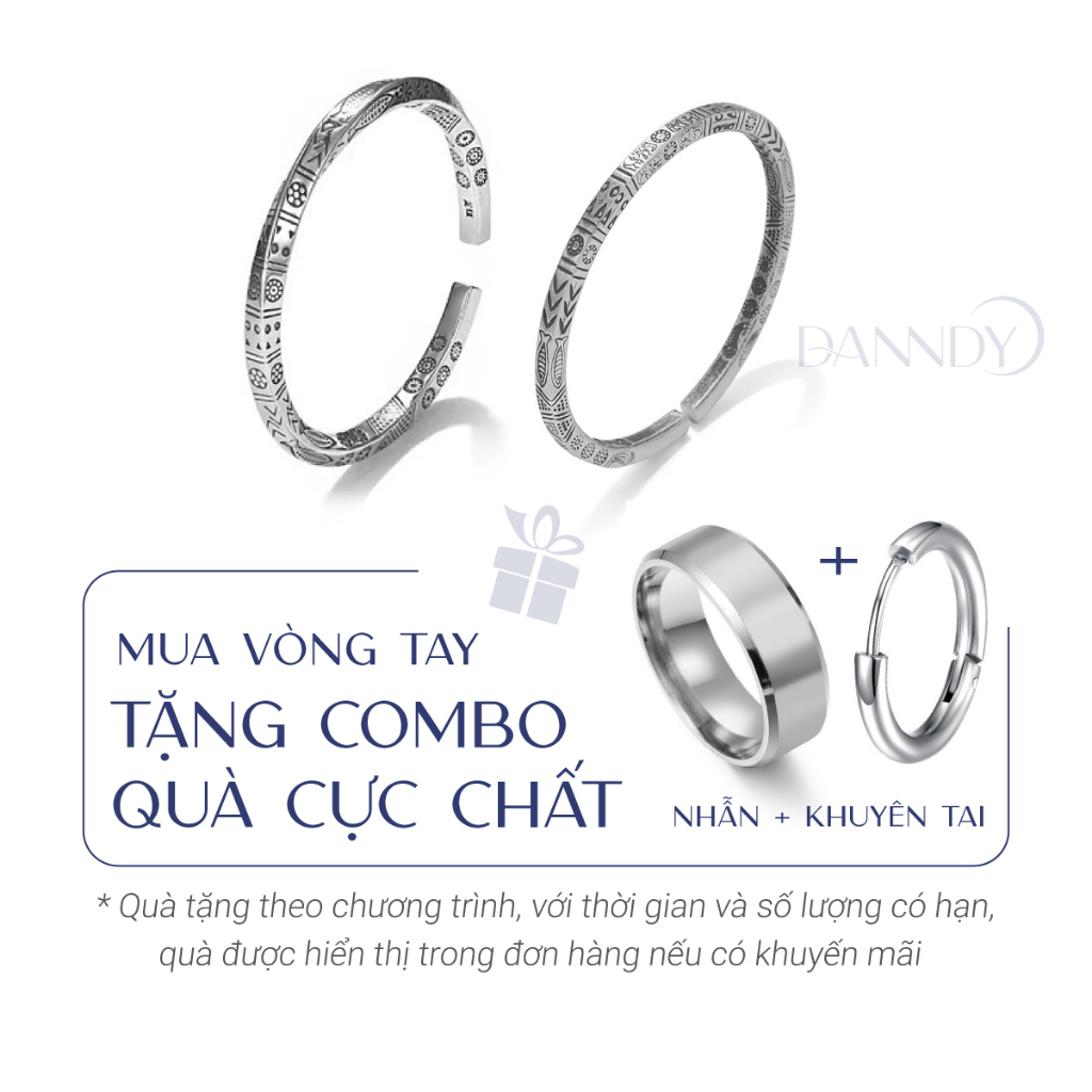 Vòng Tay Nam Đẹp. Vòng Tay Cuff Mạ Bạc. Vòng Tay Lắc Tay. Lắc Tay Nam Hoa Văn Thời Trang | Dandy