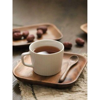 Khay gỗ, lót ly, lót cốc, hình vuông và tròn 12cm