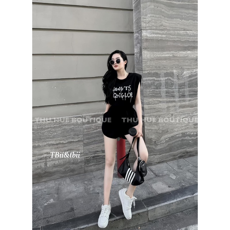 Set Bộ Đùi Cotton Sát Nách Chữ Wanggg