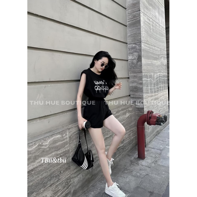 Set Bộ Đùi Cotton Sát Nách Chữ Wanggg