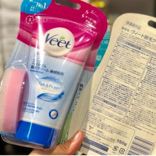 Kem Tẩy Lông Cho Da Nhạy Cảm Veet Nhật Bản 150g, Kem Tẩy Lông Body An Toàn Hiệu Quả Từ Thiên Nhiên Veet Nhật Bản SaiKou