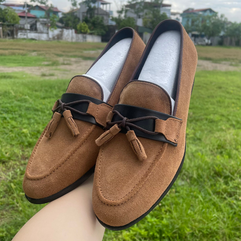 Giày lười nam cao cấp ERMAND da bò thật bảo hành 1 năm kiểu dáng Tassel Loafer - Mã T33
