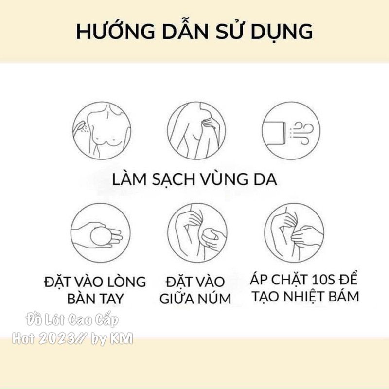 Hộp(3 đôi) miếng dán ti sinh nhiệt,tiện lợi,dễ sử dụng
