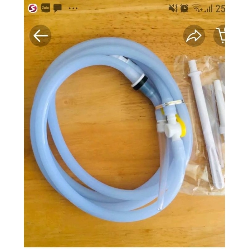 bộ dây và 4 vòi thải độc đại tràng (nắp vào bình nước để thải độc sâu 20lit)