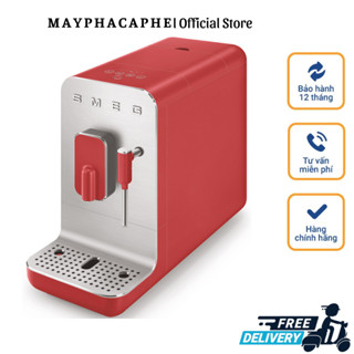 Máy Pha Cà Phê Tự Động Smeg BCC02RDMEU Red, Máy Pha Cafe, Espresso, Cappuccin, 1.4L, 19 Bar, Nhập Đức, BH 12 Tháng