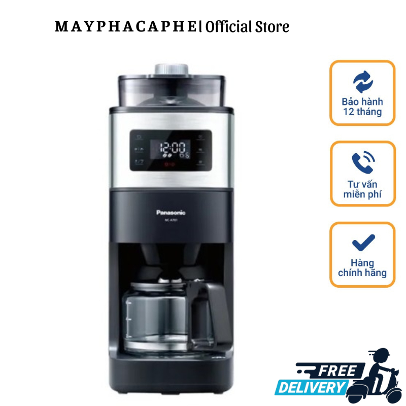 Máy Pha Cà Phê PANASONIC NC-A701, Tích Hợp Máy Xay Và Máy Pha Cafe, Nhập EU, BH 12 Tháng