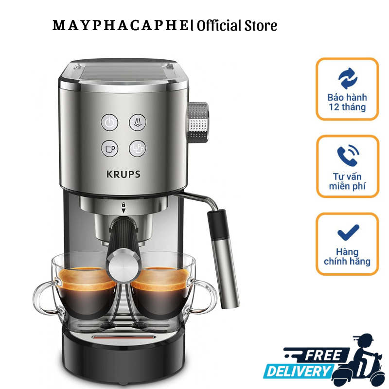 Máy Pha Cà Phê Tự Động Krups Virtuoso XP442C11, Máy Pha Cà Phê Cho Gia Đình, Văn Phòng, Nhập Đức, BH 12 Tháng