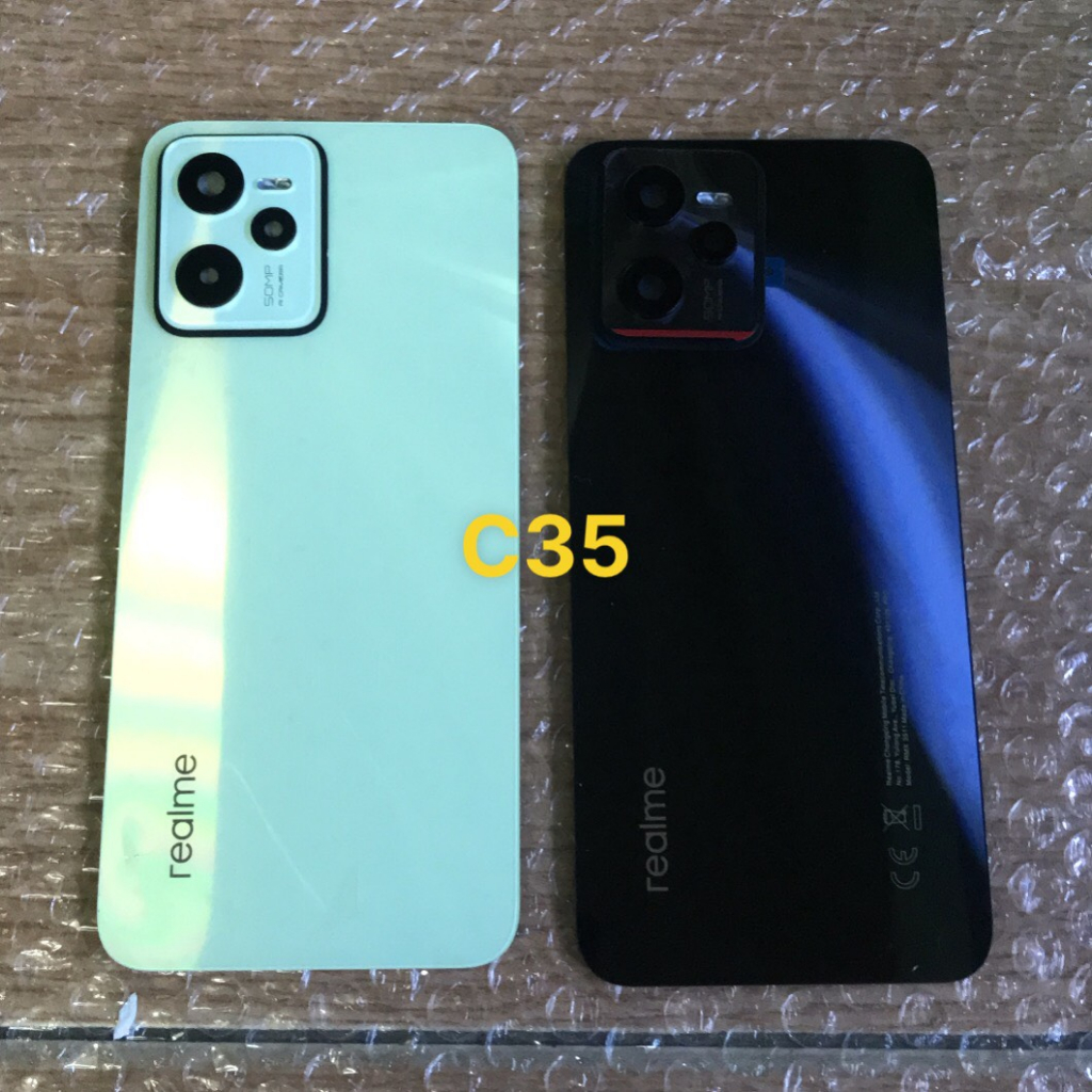 Nắp lưng sau Realme C35 có kính camera