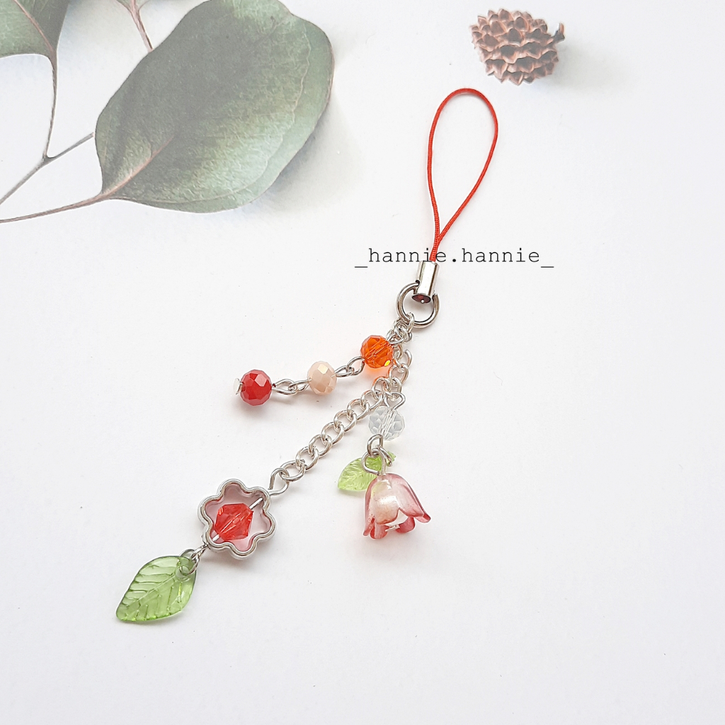 Feya - Móc khoá hoa lá thanh lịch nữ tính, móc điện thoại, túi xách, móc treo balô