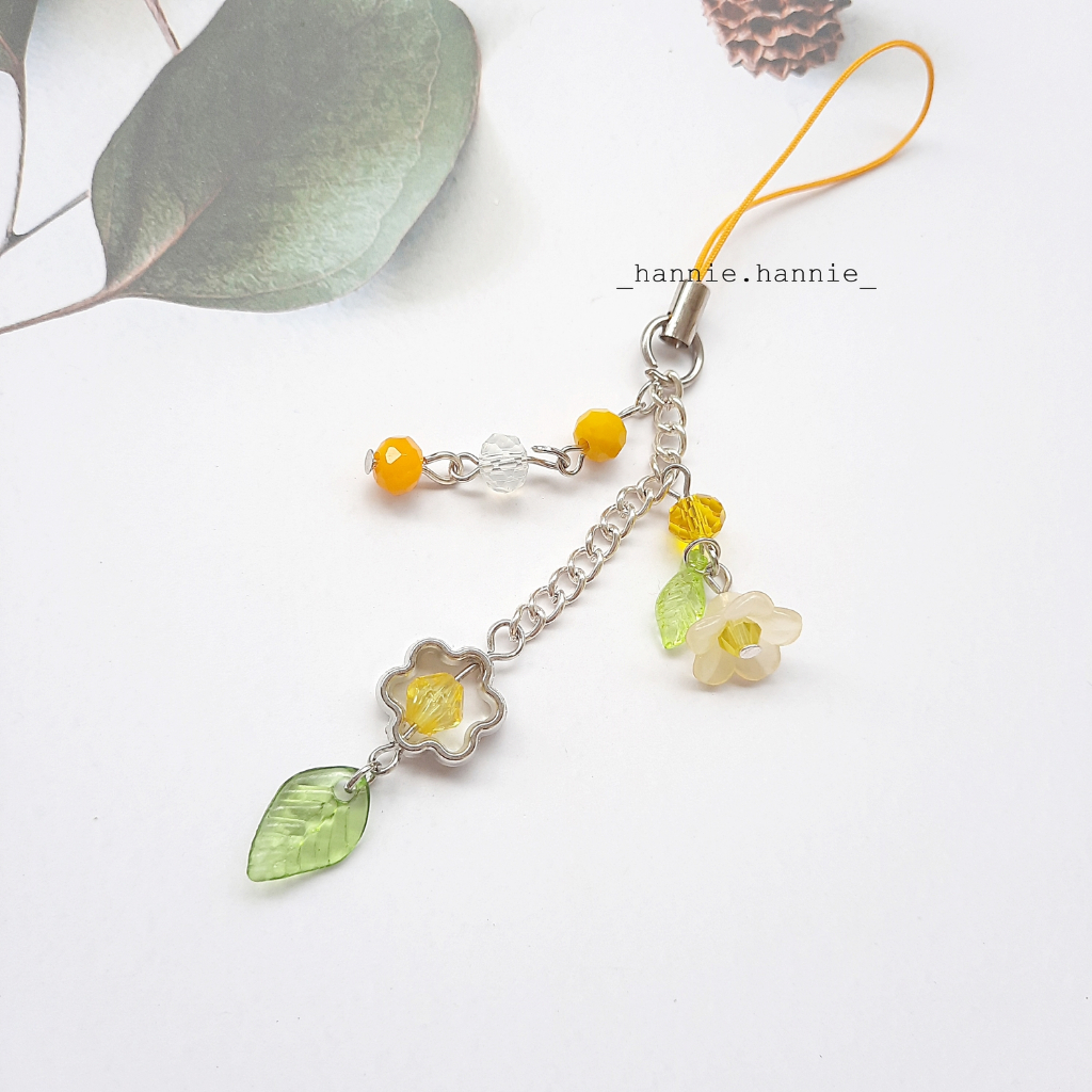 Feya - Móc khoá hoa lá thanh lịch nữ tính, móc điện thoại, túi xách, móc treo balô