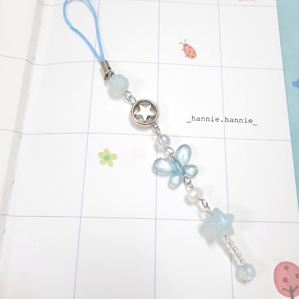 Enchanted - Móc khoá/móc treo điện thoại phong cách thần tiên gậy phép thuật bươm bướm ngôi sao - phụ kiện balô/túi xách