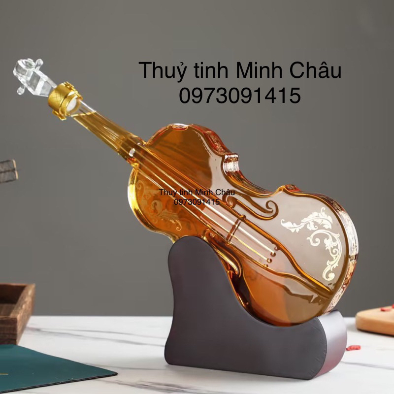 Bình rượu hình cây đàn trang trí nhà cửa sang trọng 1 lít