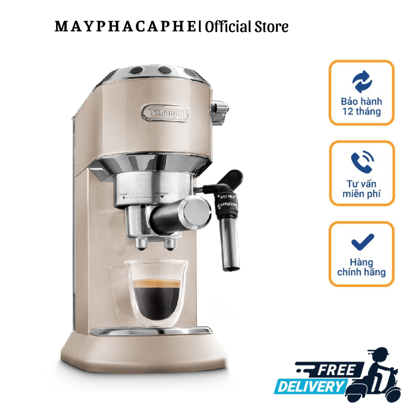 Máy Pha Cà Phê DeLonghi EC785, Máy Pha Cafe, Espresso, Cappuccino, Cho Gia Đình, Văn  Phòng,  1.1L, Nhập EU, BH 12 Tháng