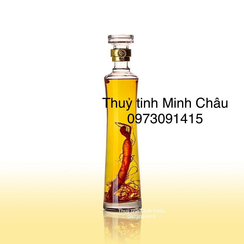 Chai đựng sâm nhỏ trưng tủ mã HK 500ml, chai đựng rượu