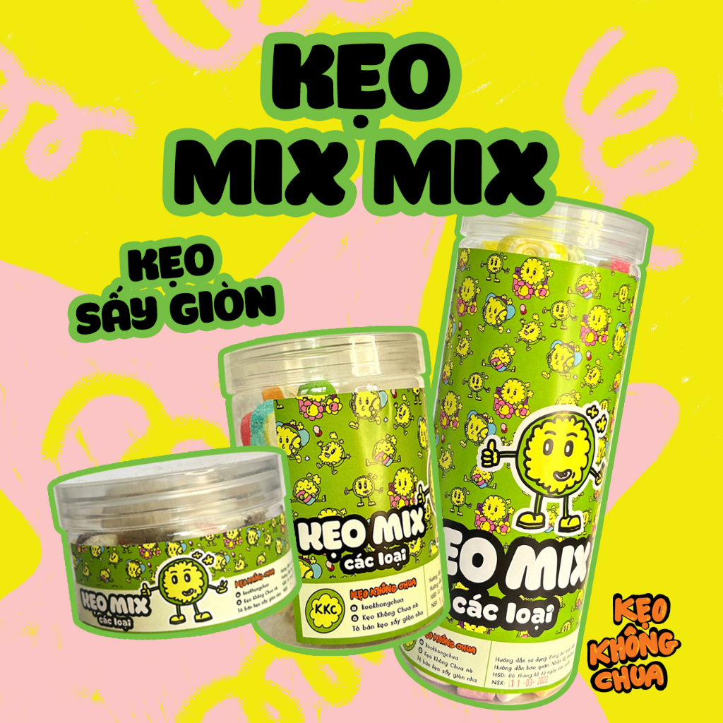 Kẹo MIX MIX sấy giòn - KẸO KHÔNG CHUA ăn vặt siêu ngon KKCKẹo MIX MIX sấy giòn - KẸO KHÔNG CHUA ăn vặt siêu ngon KKC
