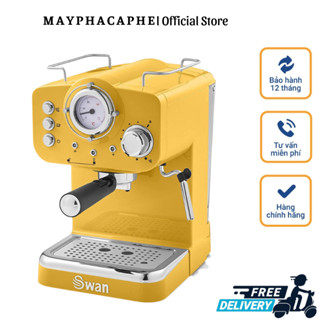 Máy Pha Cà Phê Swan Retro Espresso, Máy Pha Cafe, Espresso, Cappucino, Áp Suất 15Bar, 1.2L, Nhập Khẩu, BH 12 Tháng