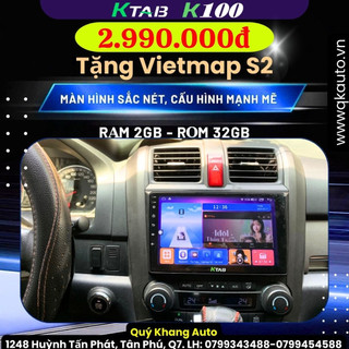 Màn hình android honda crv 2011 k100 kèm dưỡng chạy sim 4g, thu phát wifi