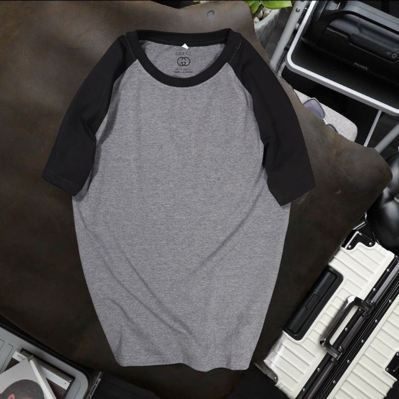 Áo thun nam cổ tròn tay Raplan phối màu chất cotton mịn co giãn 4 chiều AXK275