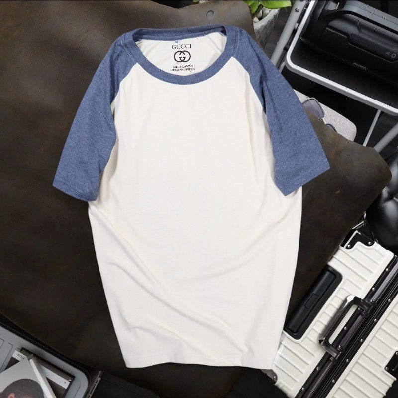 Áo thun nam cổ tròn tay Raplan phối màu chất cotton mịn co giãn 4 chiều AXK275