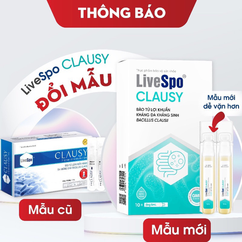 Livespo Clausy - Bào tử lợi khuẩn kháng đa kháng sinh