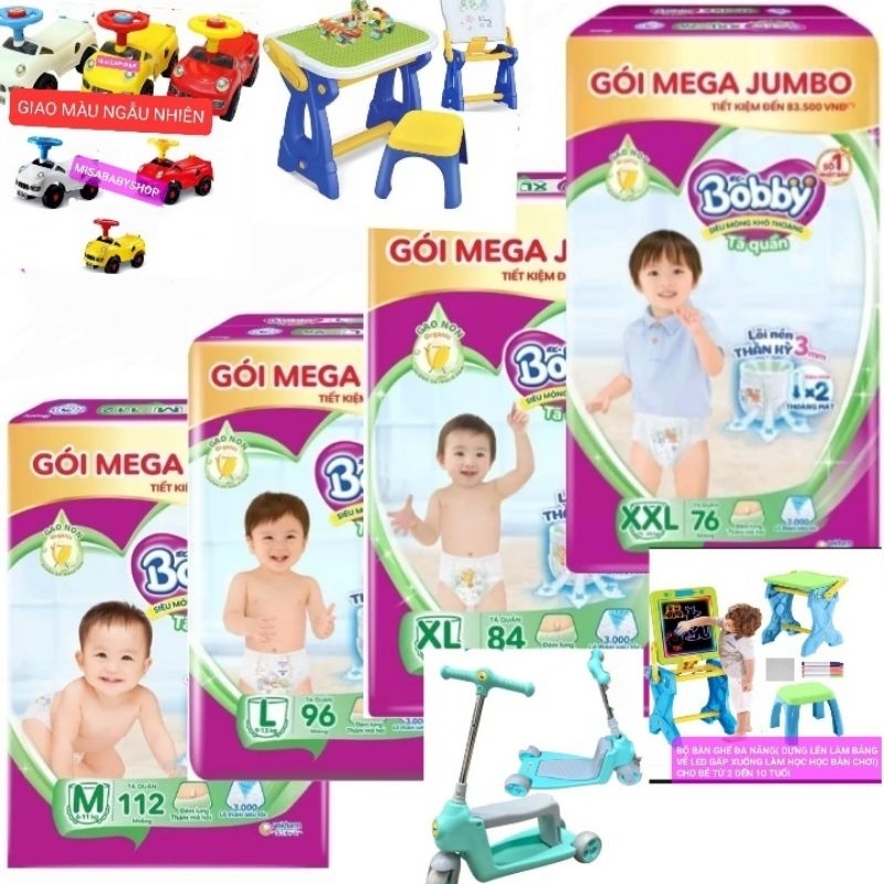 CHỌN MUA KÈM QUÀ. TÃ QUẦN BOBBY MEGA JUMBO. M112+8.L96+8XL84+8.XX76+8.CAM KẾT CHÍNH HÃNG