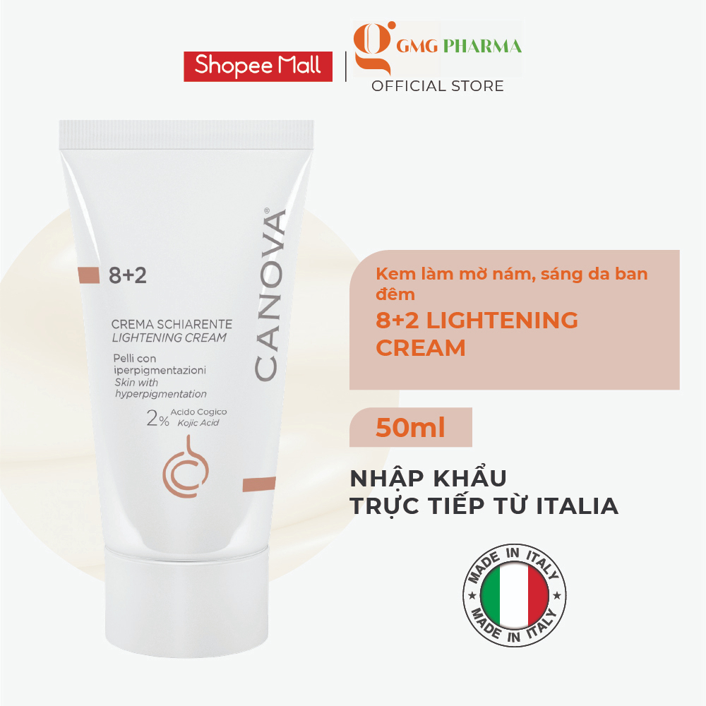 Kem làm mờ nám, sáng da ngày - đêm Canova 8+2, Lightening Cream 50ml