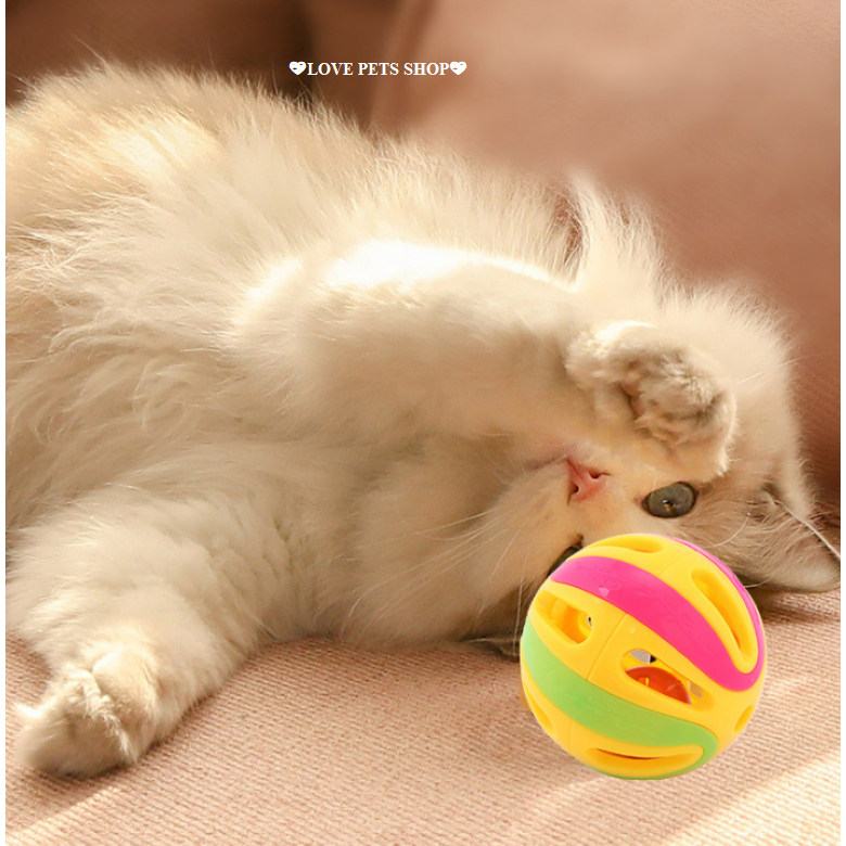 Đồ chơi cho Chó Mèo, Chim Vẹt bằng nhựa có chuông lục lạc - Love Pets Shop