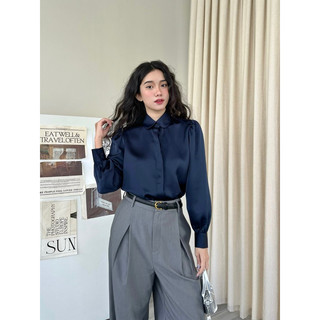  Sơmi lụa cổ sen 