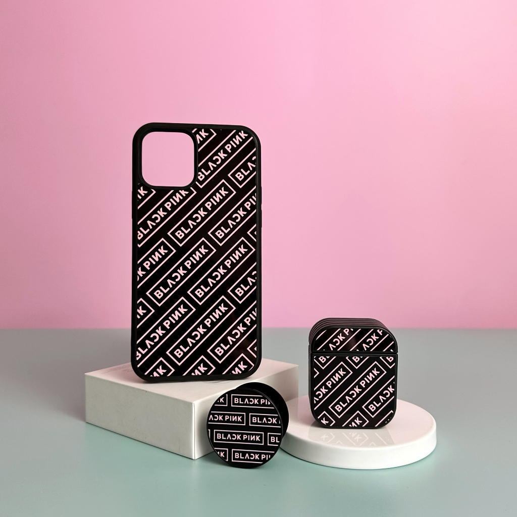 Ốp lưng Black Pink dành cho điện thoại iPhone Oops Case OPCA102 in logo blackpink