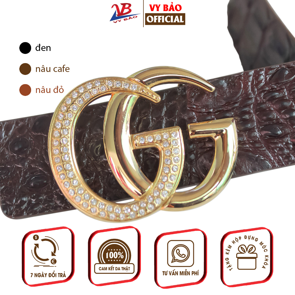 Dây lưng nam da gai liền cá sấu bản rộng 3.9cm