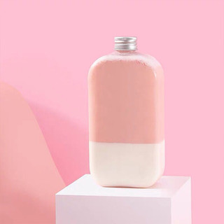 Chai nhựa 330ml chữ nhật nắp nhôm đựng trà sữa