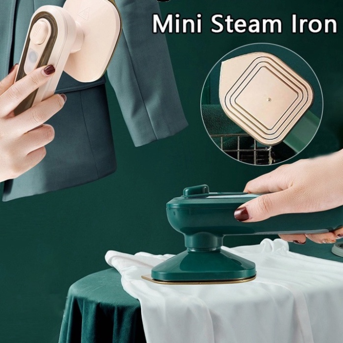 Bàn Là Ủi Hơi Nước Cầm Tay Du Lịch xanh Gọn Nhẹ Công Suất 33w, Bàn Là Hơi Nước Cầm Tay Bảo Hành Chính Hãng